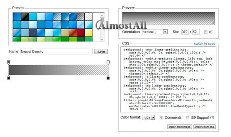 Градиент на CSS для сайта.